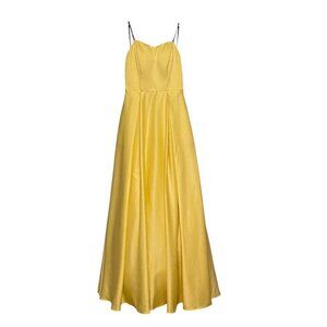 Speechless Sweetheart Yellow Ballgown Formal Dress Strapless Tulle Slip Size 3